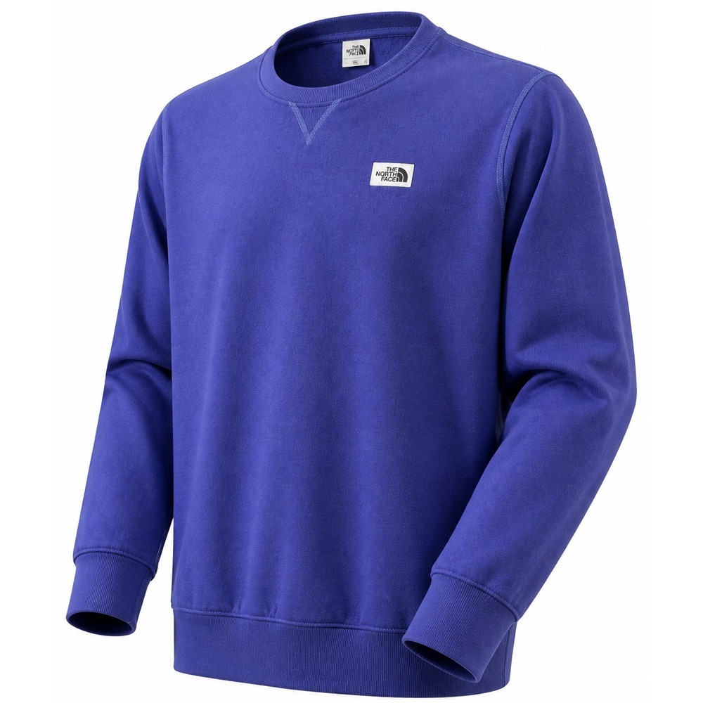 North Face Crew Sweatshirt Pullover Men XL Purple Heritage Patch LS